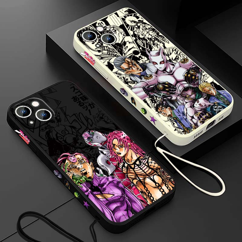 Apple Iphone 15 - جراب هاتف سائل بتصميم أنمي JOJO