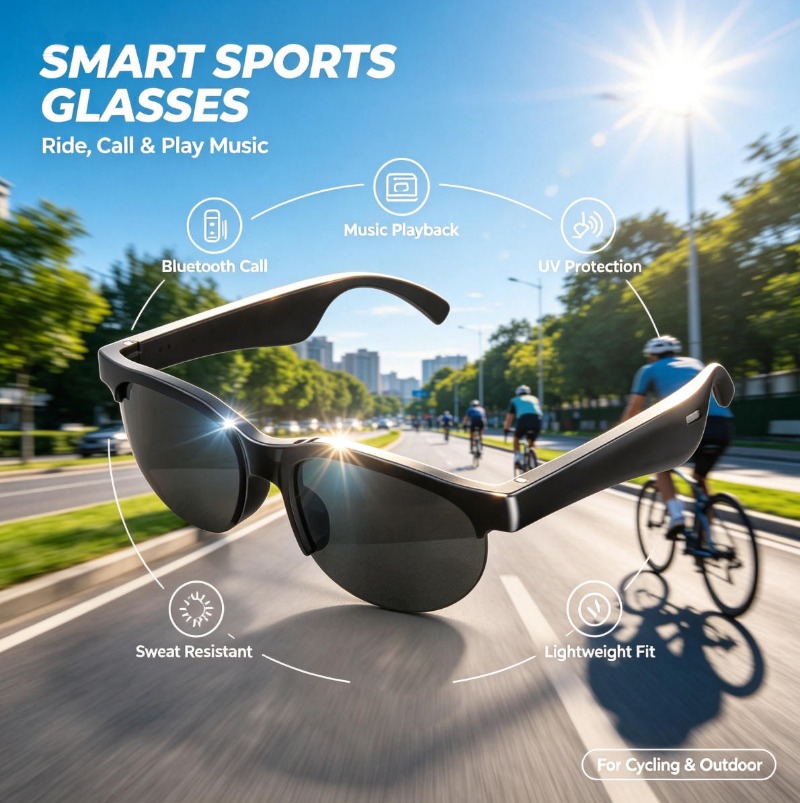 نظارات ذكية مع خاصية الاتصال ع - مراجعة Smart Glasses Lens وسعره