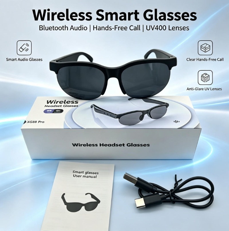 نظارات ذكية مع خاصية الاتصال ع - مراجعة Smart Glasses Lens وسعره