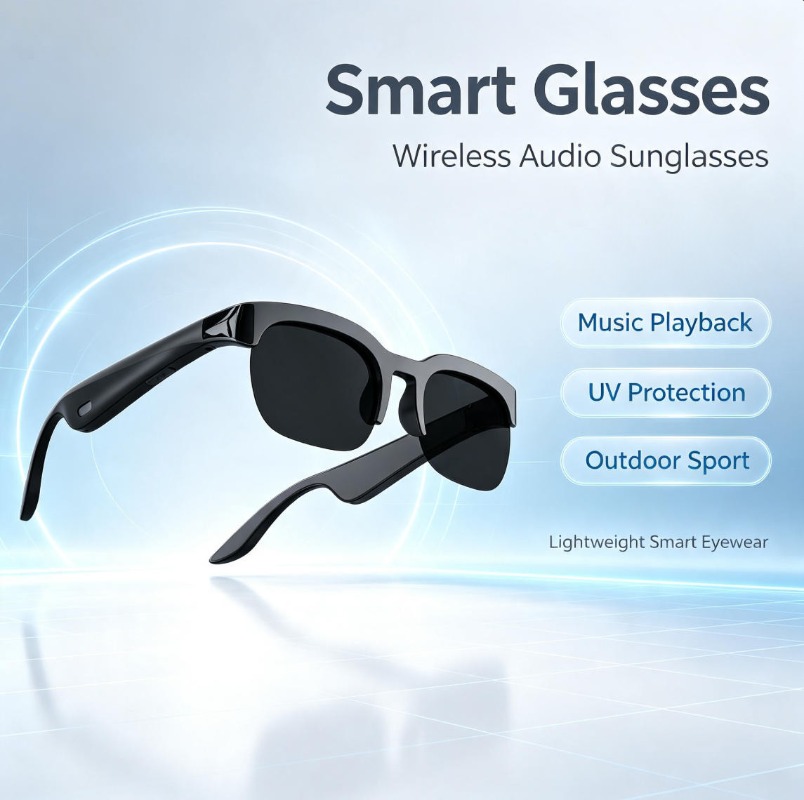 نظارات شمسية ذكية 2026 مع ميزة - مراجعة Smart Glasses Lens وسعره