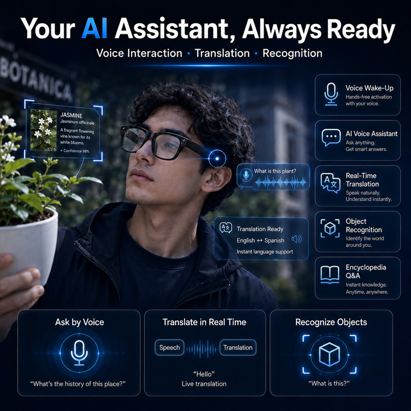 نظارات ذكية 2026 بقوة 200 واط  - مراجعة Smart Glasses Lens وسعره