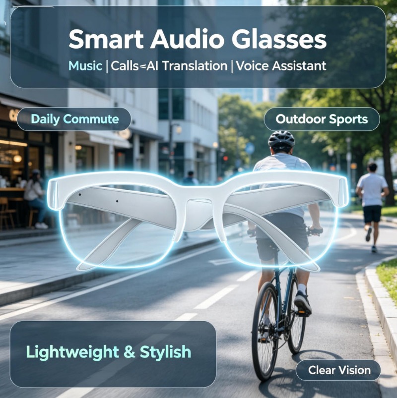 نظارات ذكية بتقنية التوصيل الع - مراجعة Smart Glasses Lens وسعره