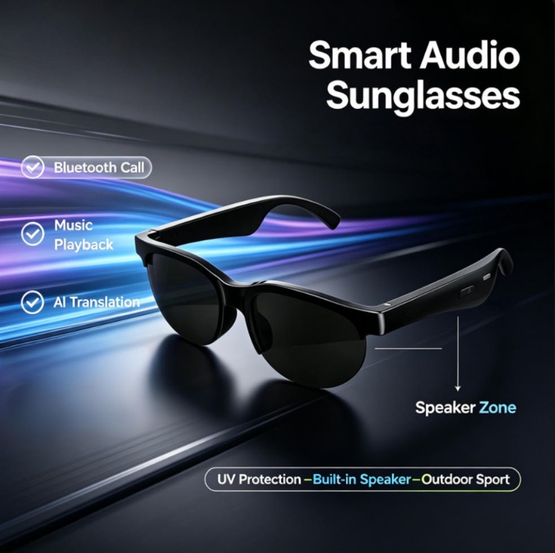 نظارات شمسية ذكية مع ميزة الات - مراجعة Smart Glasses Lens وسعره